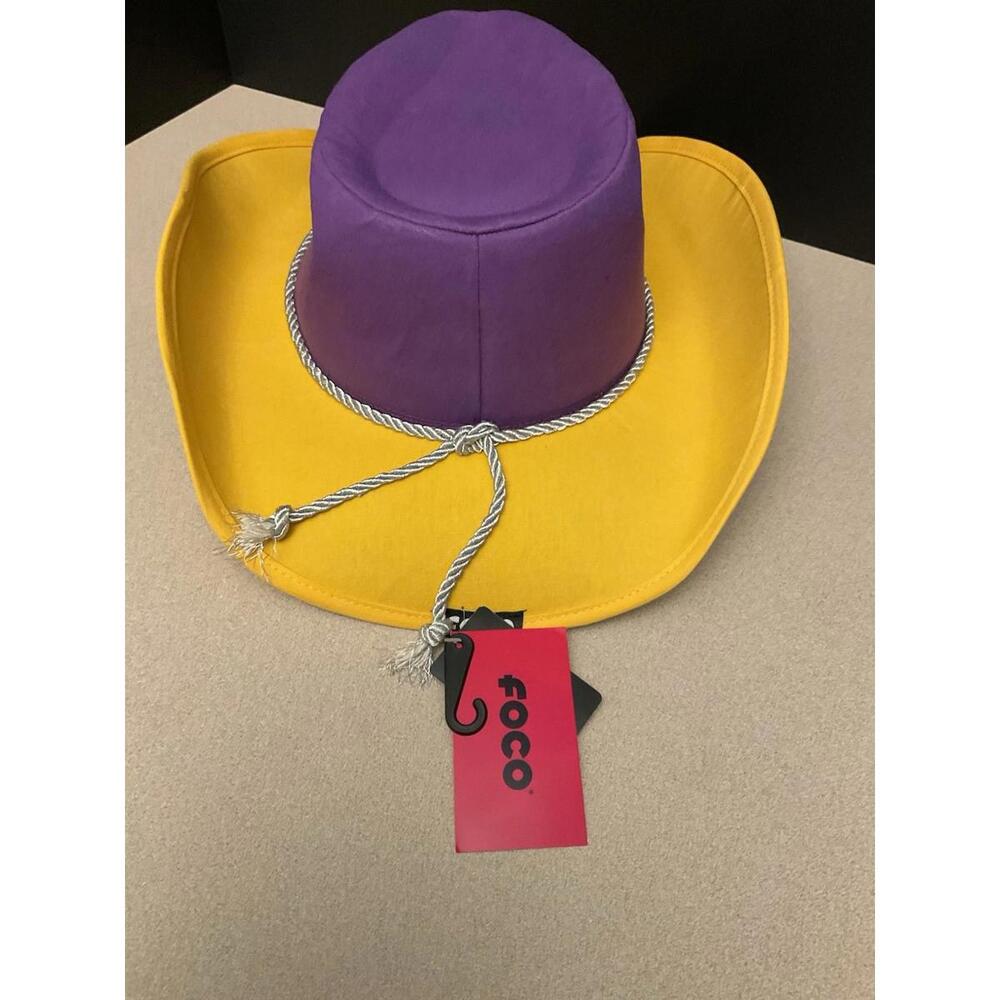FOCO Minnesota Vikings NFL Logo Two Tone Cowboy Hat, Team Color - Picture 2 of 6